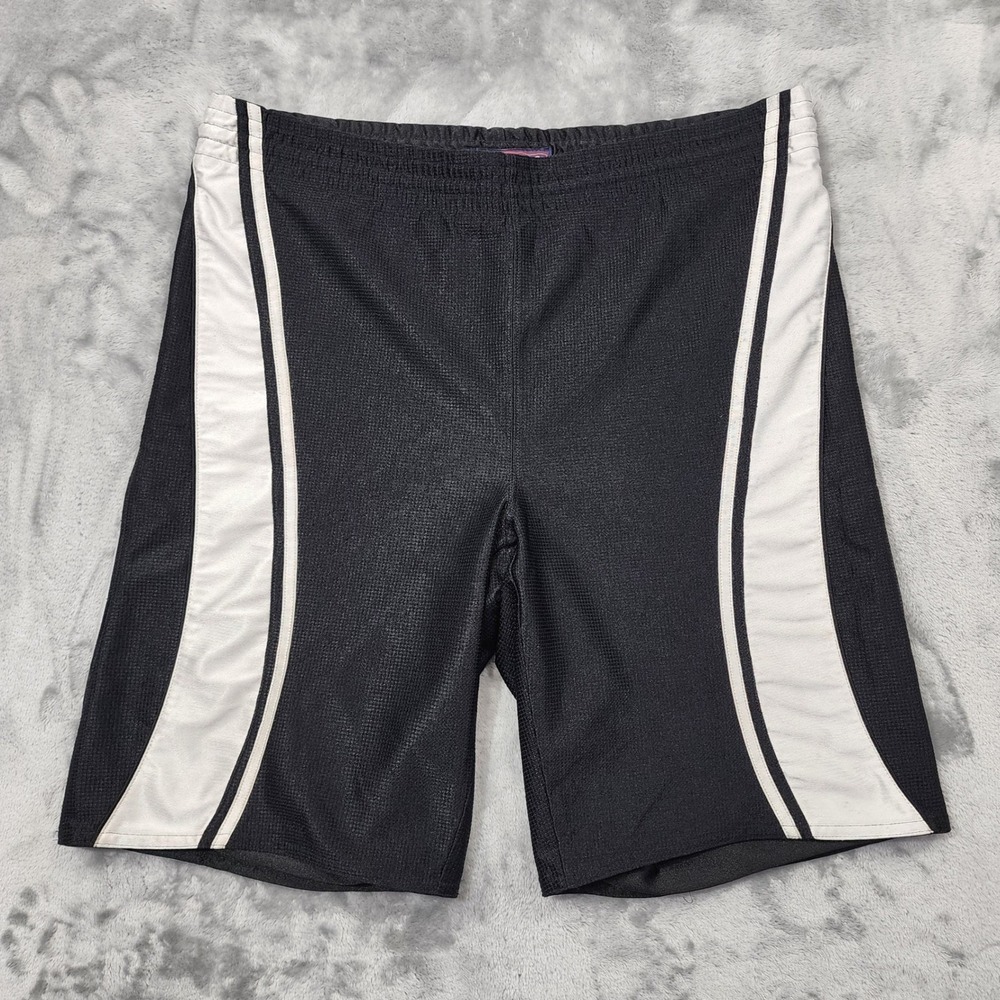 Vintage CHAMPS Shorts Mens XL Black White Reversible Basketball‎ Athletic Gym